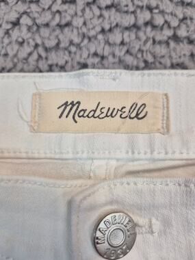 Madewell Jeans Women's Size 28 White 9" High-Riser Skinny Skinny (1404)